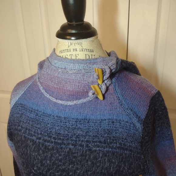 NWOT PrANA| Kirsten Tunic Sweater Ombre Hooded Wool Bleand Sweater| Size Medium - Picture 4 of 7